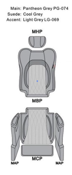 Cool Grey Light Grey seating color