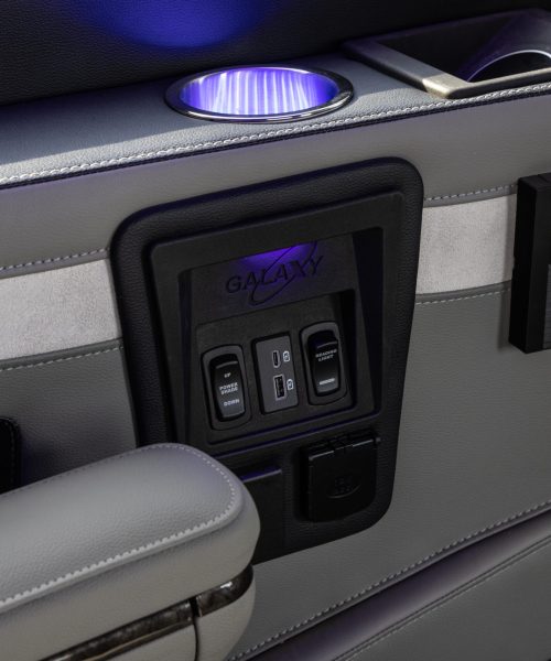 control center Waldoch Boundary Water Edition Conversion Van 9 Passenger Family Van Best Travel Vehicle